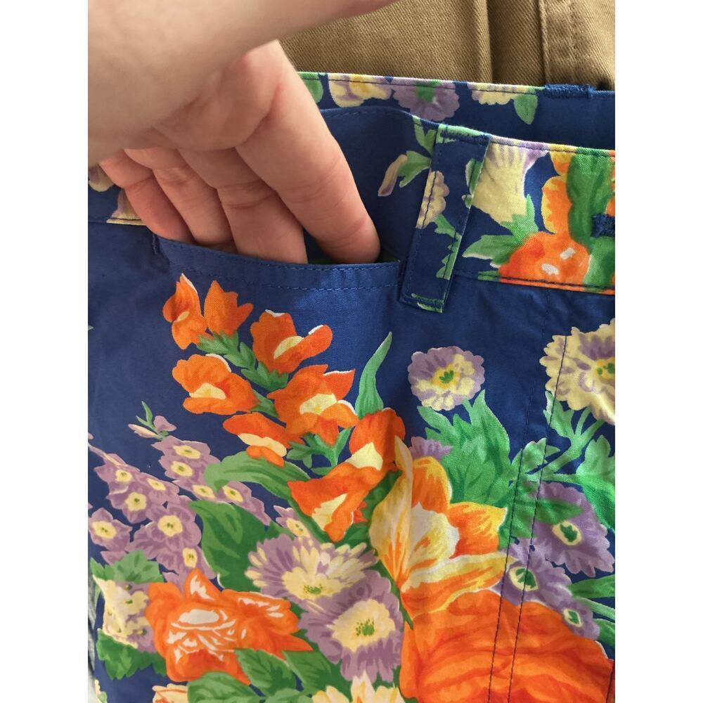 NEW Vintage Ralph Lauren Womens Pants Size Cobalt Blue Tropical Vacay Resort - Picture 12 of 12